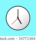 Clock icon, Vector illustration, flat design EPS10 34771364