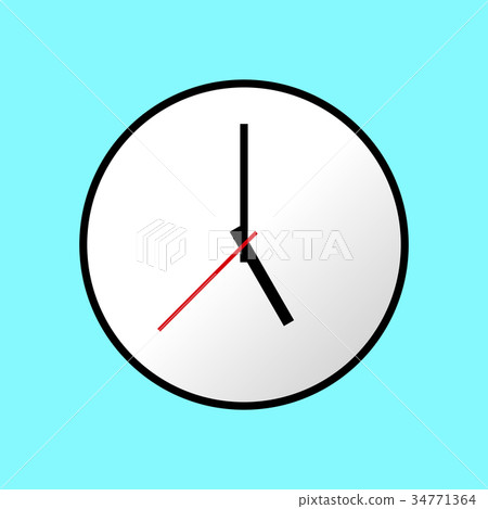 Clock icon, Vector illustration, flat design EPS10 34771364