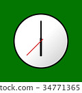 Clock icon, Vector illustration, flat design EPS10 34771365