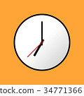Clock icon, Vector illustration, flat design EPS10 34771366