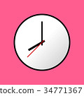 Clock icon Vector illustration, flat design EPS10 34771367