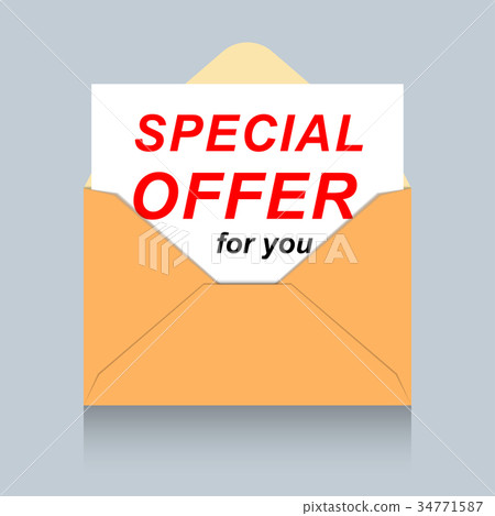 Envelope with personal special offer Envelope with personal special offer 34771587