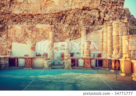 The ruins of the palace of King Herod's Masada 34771777