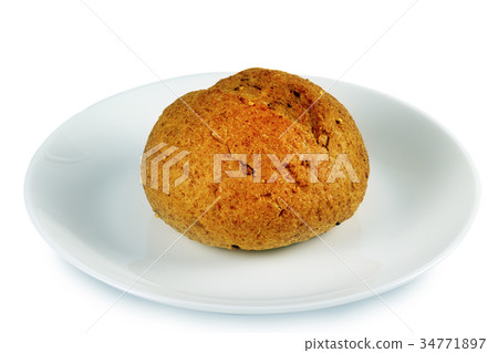 Cereal bread on a plate Cereal bread on a plate 34771897
