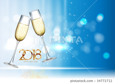 2018 New Year and Merry Christmas Background 34772712