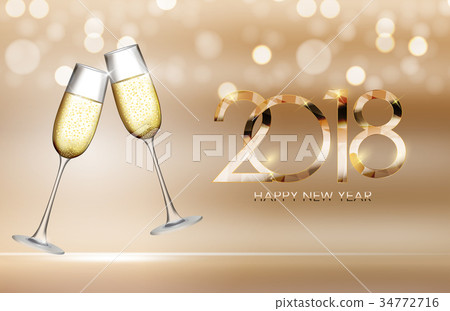 2018 New Year and Merry Christmas Background 34772716