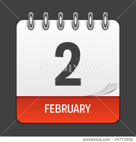 图库插图 february 2 calendar daily icon vector