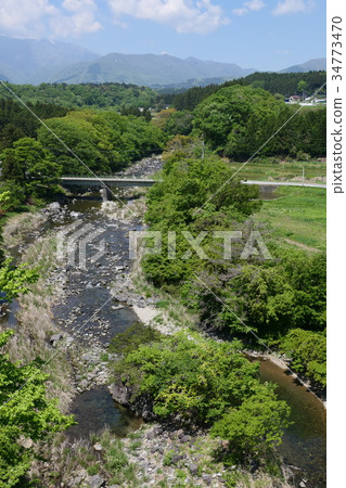 從那須高原大橋橋流經中川川 34773470