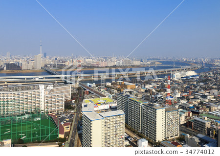 城市風光（東京，Funabori，春天） 34774012