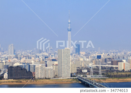 Urban scenery (Tokyo, Funabori, Spring) 34774013