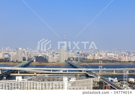 Urban scenery (Tokyo, Funabori, Spring) 34774014