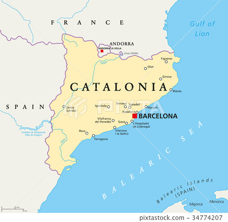 Independent Catalonia political map 34774207