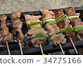 烤雞肉串燒烤 34775166
