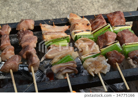 烤雞肉串燒烤 烤雞肉串燒烤 34775166