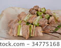烤雞肉串 34775168