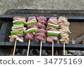 炭烤烤雞肉串 34775169