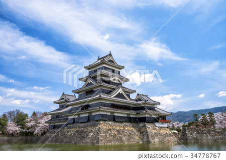 松本城春四月 34778767
