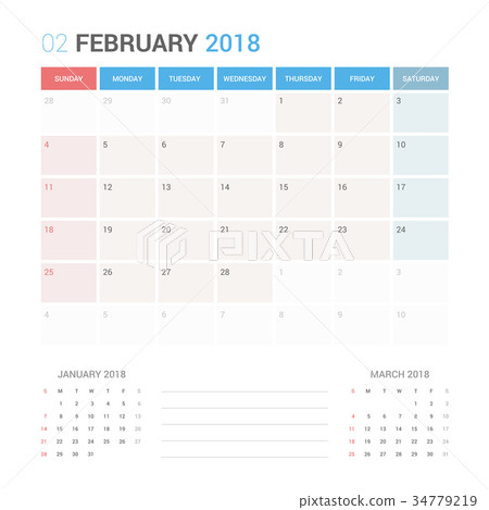 Calendar Planner February 2018 Starts Sunday Calendar Planner February 2018 Starts Sunday 34779219