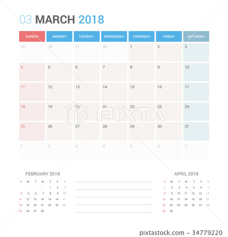 Calendar Planner March 2018 Starts Sunday Calendar Planner March 2018 Starts Sunday 34779220