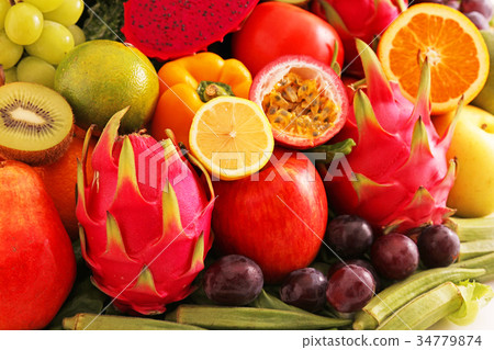 Fresh vegetables and fruits Fresh vegetables and fruits 34779874