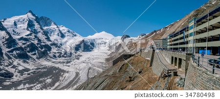 Pasterze glacier and Grossglockner mt. in Austria. 34780498
