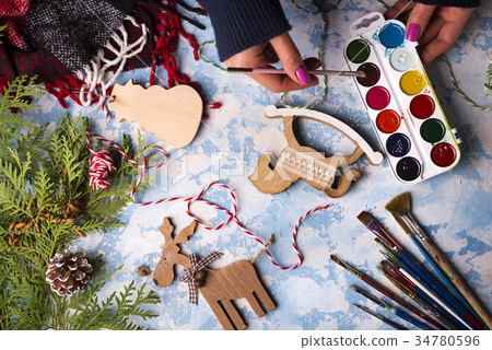 Making toys for Christmas decorations 34780596