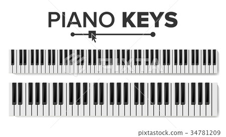 Piano Keyboards Vector. Isolated Illustration. Piano Keyboards Vector. Isolated Illustration. 34781209