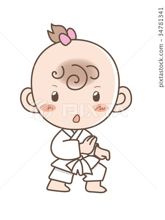 Infant karate girl 34781341