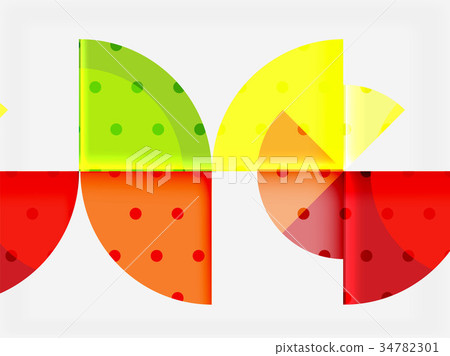 Circle elements on black background 34782301