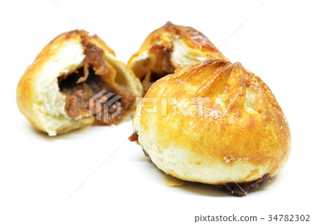 Crispy BBQ roasted chicken buns 34782302