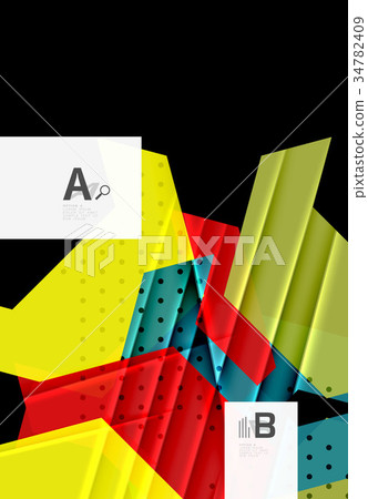 Color triangles background design Color triangles background design 34782409