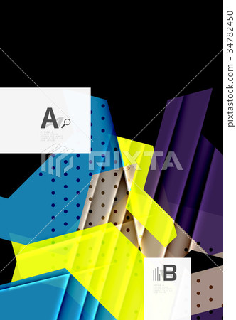 Color triangles background design 34782450