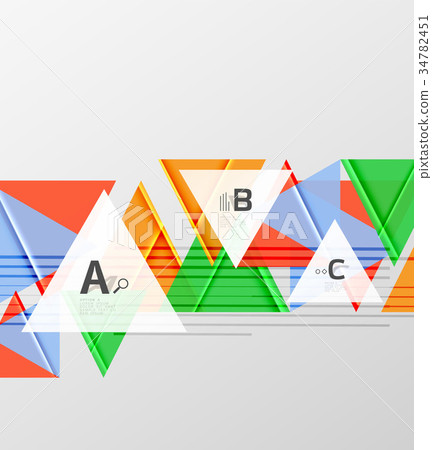 Color triangles background design 34782451