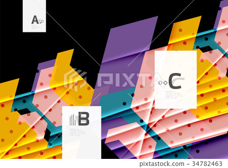 Color triangles background design 34782463