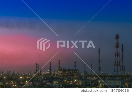 Kashima Coastal Factory Sunset 34784016