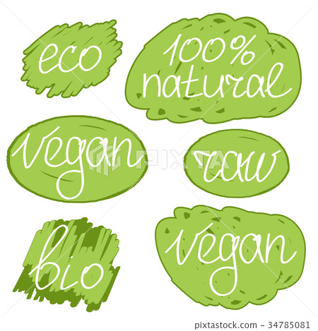 Vegan day vector colorfull illustration set. Vegan day vector colorfull illustration set. 34785081