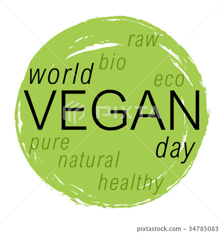 World vegan day vector colorfull illustration. World vegan day vector colorfull illustration. 34785083