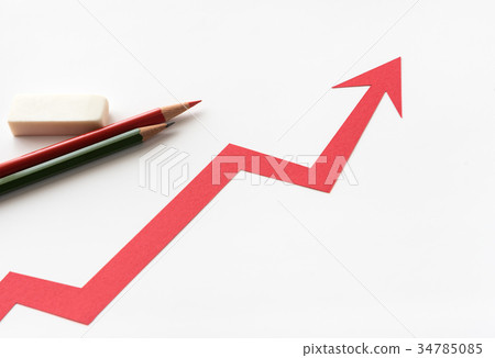 Arrow rising upward 34785085