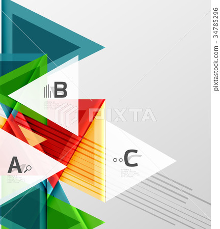 Color triangles background design 34785296