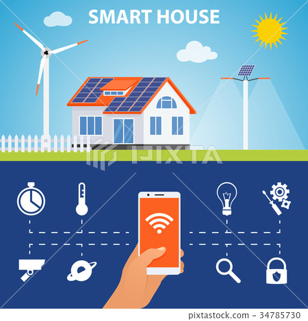 Smart house or smart home technology system Smart house or smart home technology system 34785730
