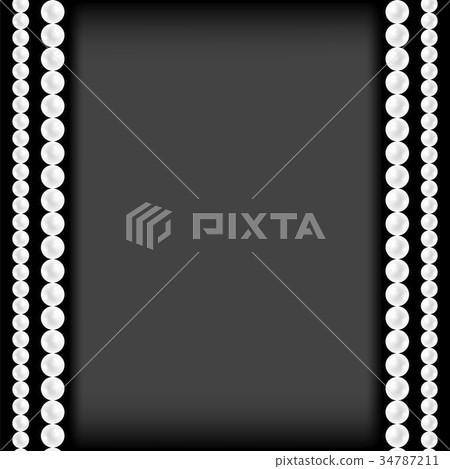 Realistic Natural White Pearl Frame Realistic Natural White Pearl Frame 34787211