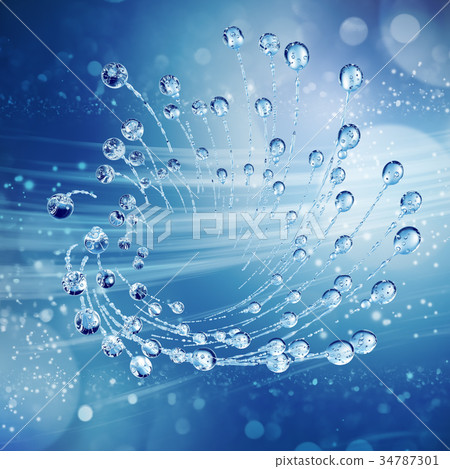 3D detailed illustration of a drop of water. 3D detailed illustration of a drop of water. 34787301