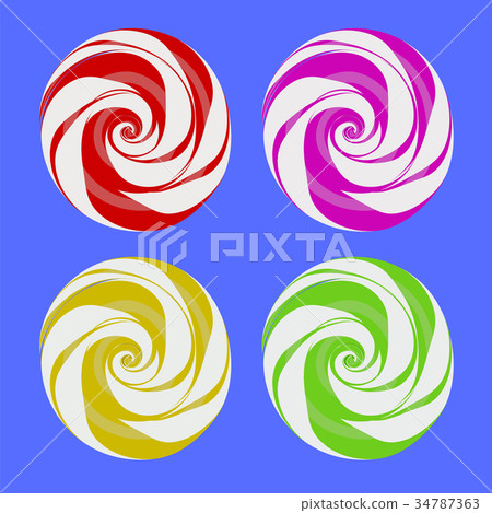 Set of Colorful Sweet Candy 34787363
