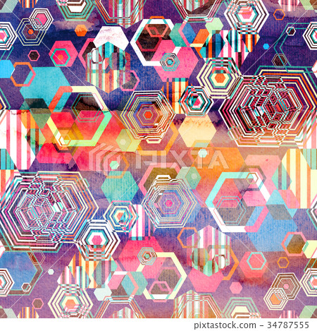 Geometric diamond pattern - Stock Illustration [34787555] - PIXTA
