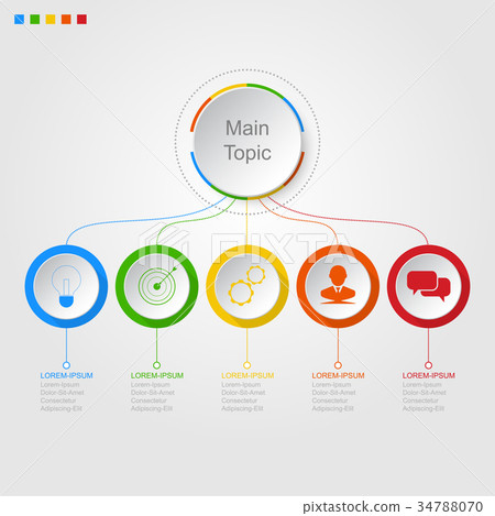 Infographics of 5 elements  34788070