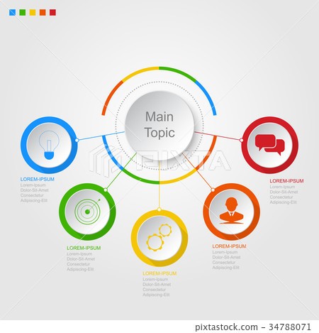 Infographics of 5 elements Infographics of 5 elements 34788071
