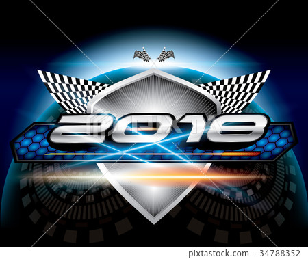 Vector 2018 on abstract background Vector 2018 on abstract background 34788352
