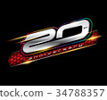20 years anniversary, concept vector 34788357