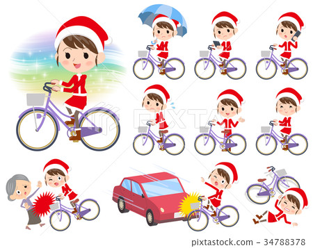 Santa Claus Costume mom_city bicycle Santa Claus Costume mom_city bicycle 34788378