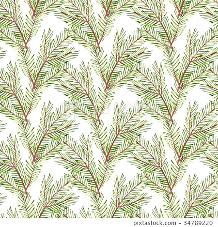 Seamless pattern. Watercolor Christmas tree Seamless pattern. Watercolor Christmas tree 34789220